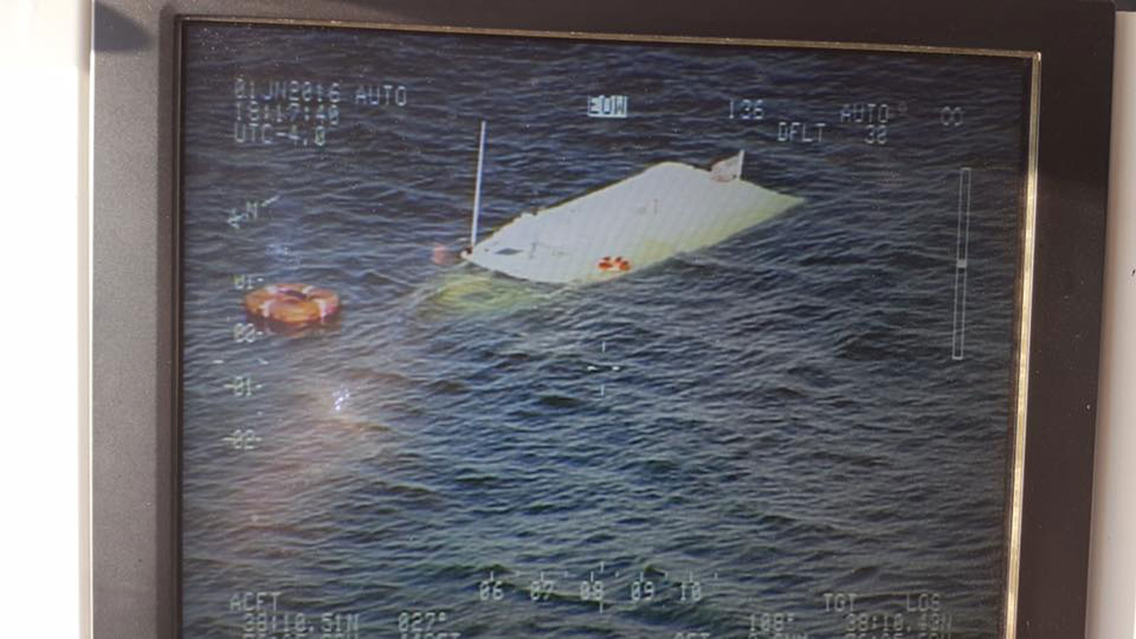 22 people were rescued from a sunken vessel off of Bloodsworth Island in the Chesapeake Bay. (Courtesy Maryland State Police)