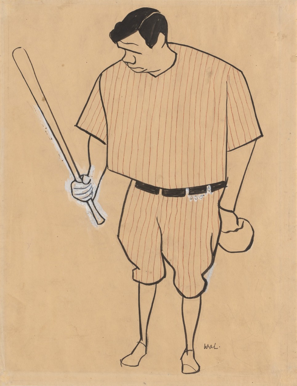 "Babe Ruth" by William Auerbach-Levy. (Courtesy Smithsonian Institution)