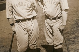 Lou Gehrig and Babe Ruth by Unidentified Artist in 1931. (Courtesy Smithsonian Institution)