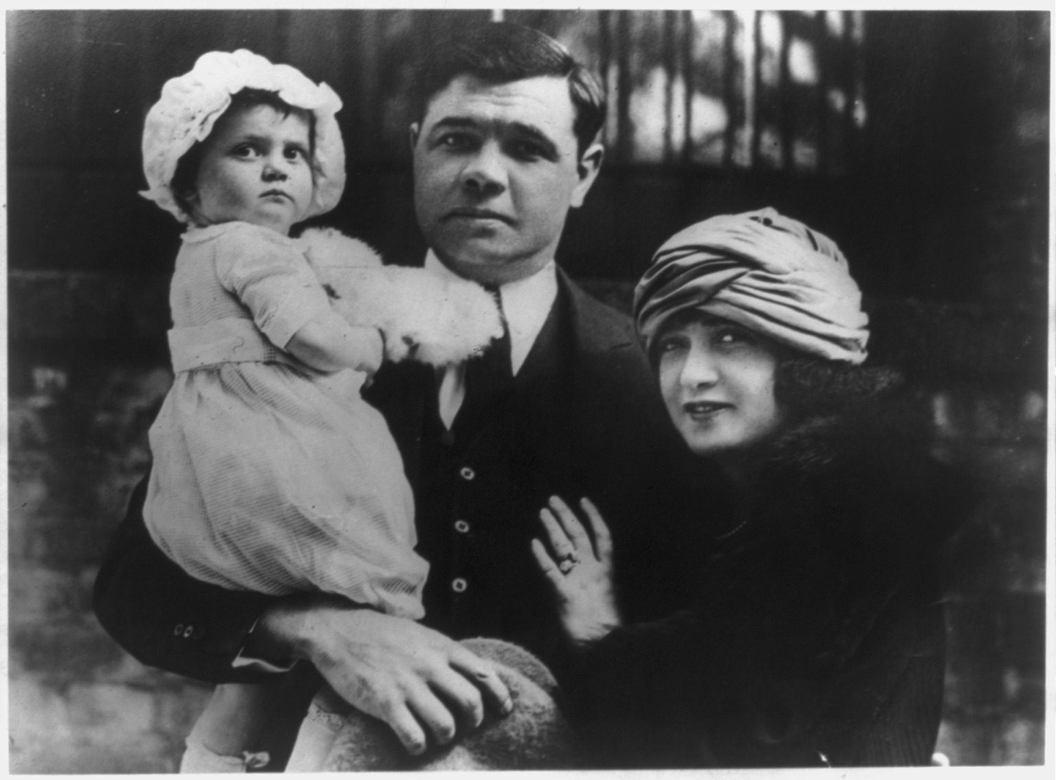 A portrait of Babe Ruth and his family by Underwood & Underwood. (Courtesy Library of Congress)