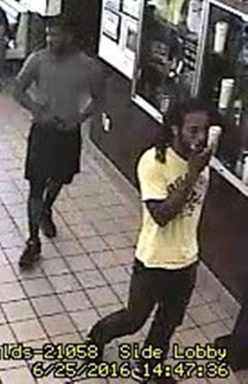A look at both suspects police say are involved in a shooting at the Knights Inn in Laurel, Maryland on June 25, 2016. (Courtesy Anne Arundel County Police Department)