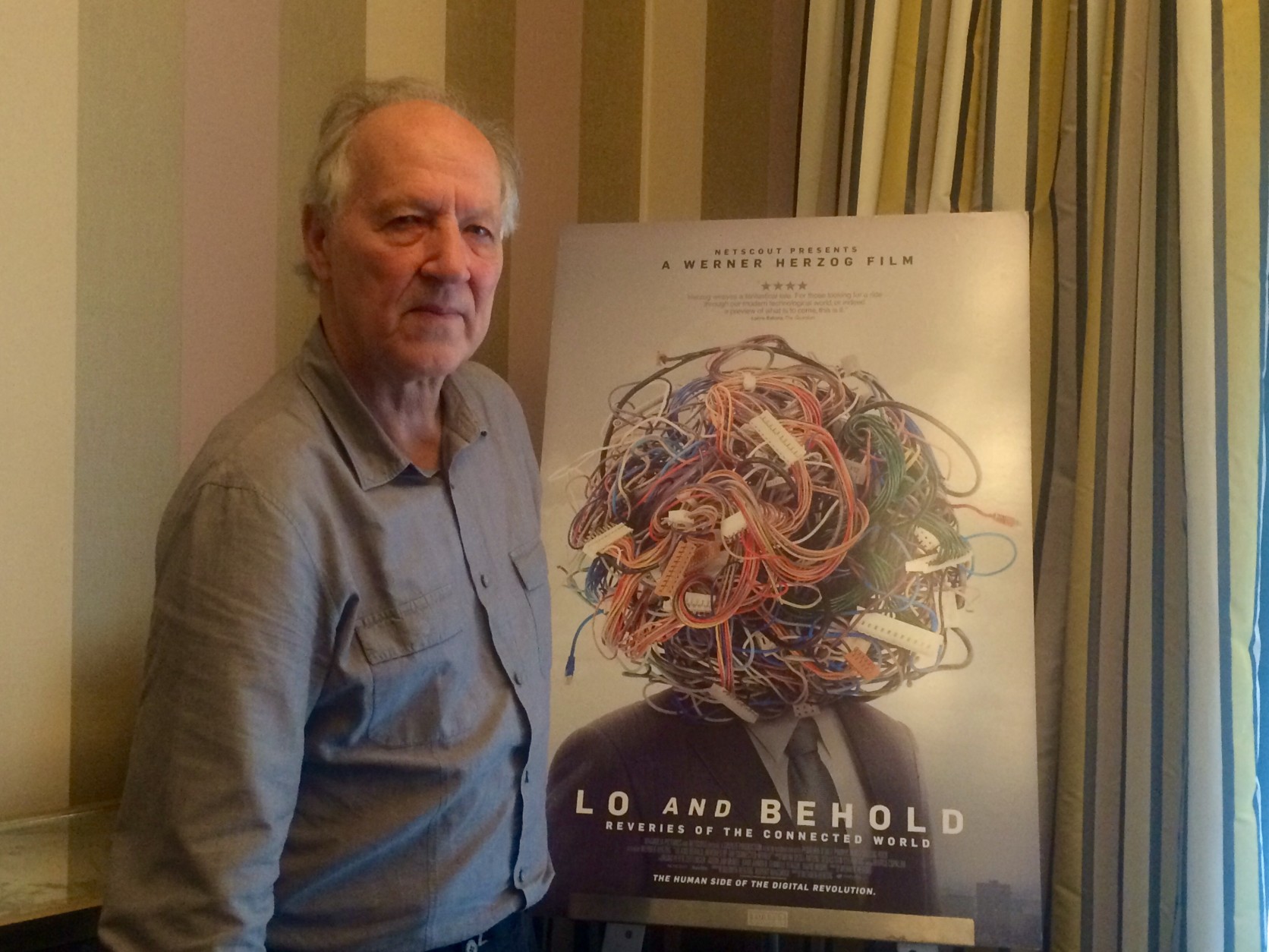 Werner Herzog presents "Lo and Behold" at AFI Docs ahead of his honor at the Guggenheim Symposium. (WTOP/Jason Fraley)