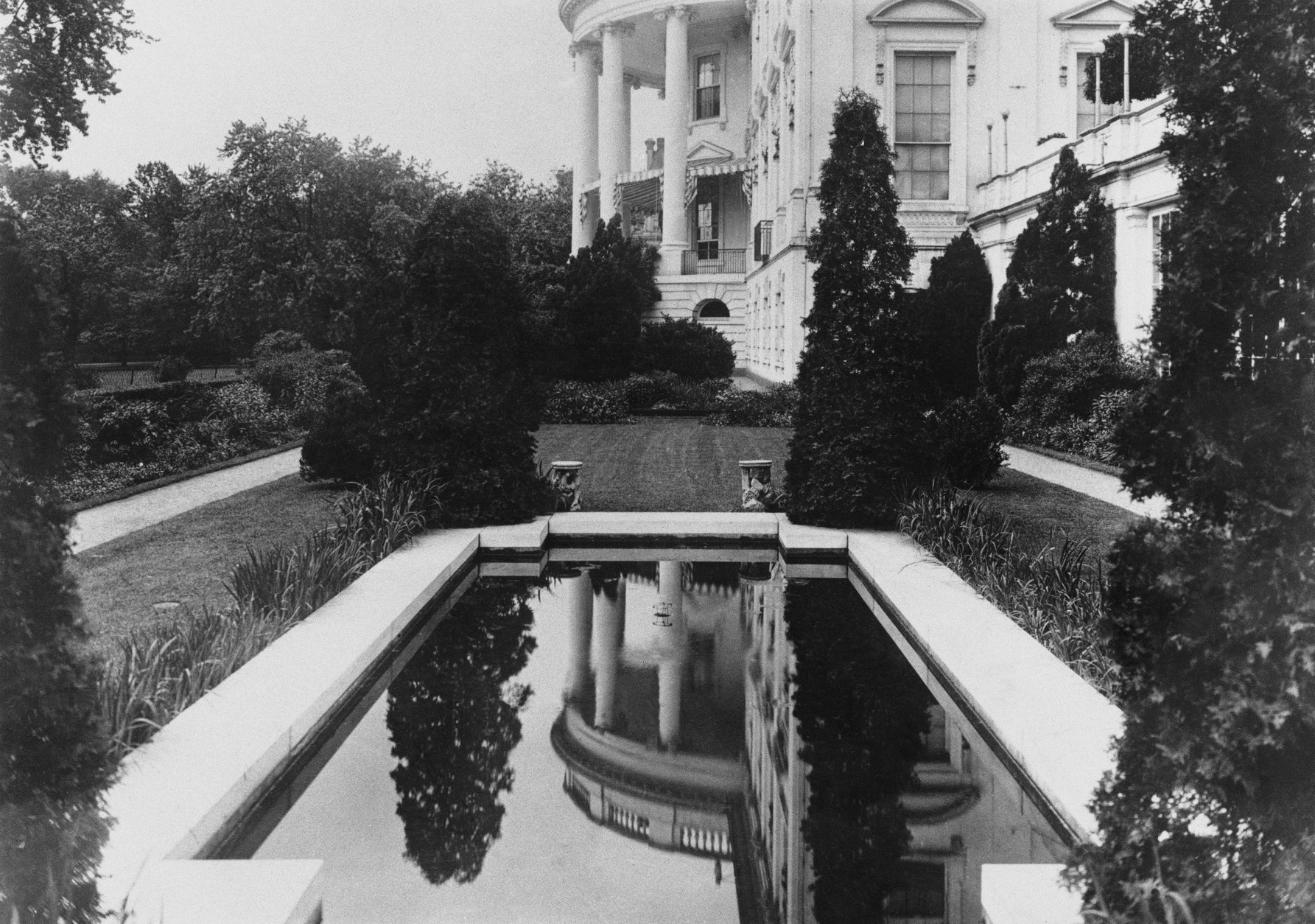 This is a view of the South Portico of the White House, the presidential residence, in Washington, D.C. in 1921. (AP Photo)