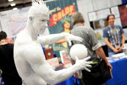 Todd Schmidt, of San Diego, dressed as the Iceman, attends on day 2 of Comic-Con International on Friday, July 22, 2016, in San Diego. (Photo by Al Powers/Invision/AP)