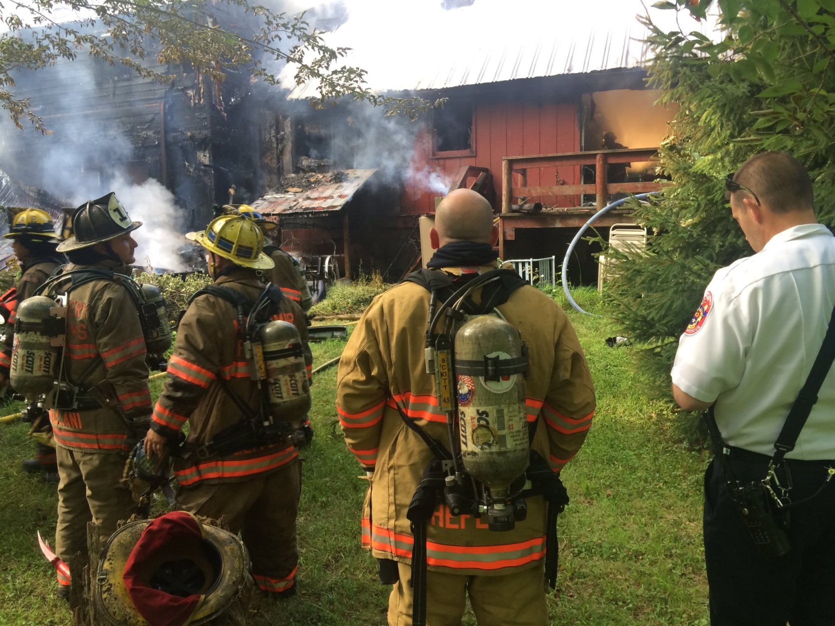 Montgomery County Fire was able to get a large house fire under control Saturday morning in Silver Spring, Maryland. (Montgomery County Fire/Pete Piringer)