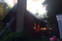 A large house fire broke out Saturday morning on Norbeck Road in Silver Spring, Maryland.