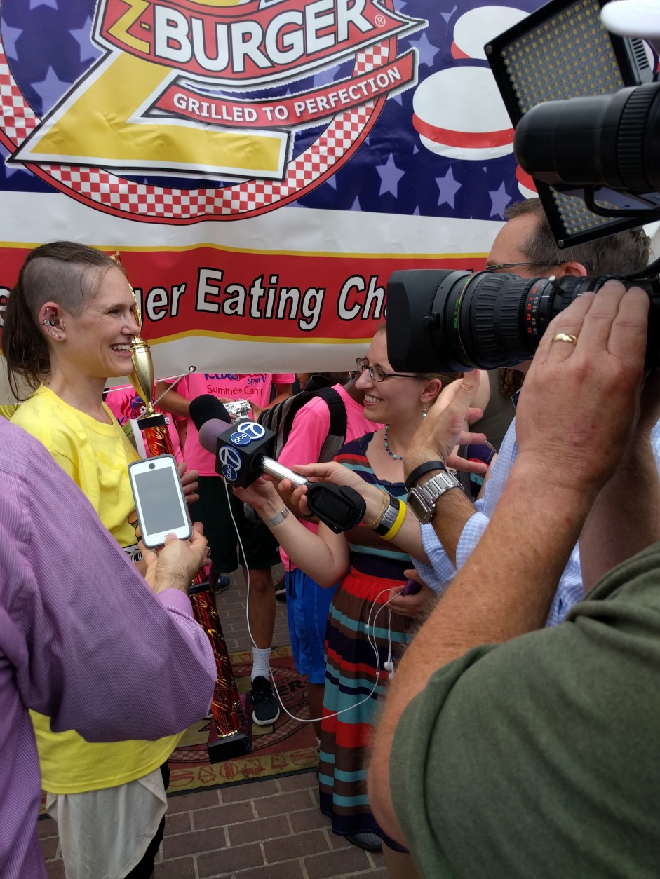 Winner Molly Schuyler said she planned to grab a milkshake after the contest. (WTOP/Ginger Whitaker)