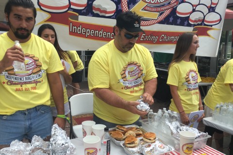 Food fight: Competitive eating champ preserves her title at Z-Burger contest