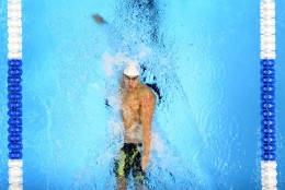 Chase Kalisz swims during the men's 400-meter Individual medley final at the U.S. Olympic swimming trials in Omaha, Neb., Sunday, June 26, 2016. Kalisz won the race. (AP Photo/Mark J. Terrill)
