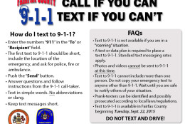 When Fairfax County launched 9-1-1 text in the fall of 2015 - public outreach efforts included informative postcards such as this. (Courtesy Fairfax County Department of Public Safety Communications)