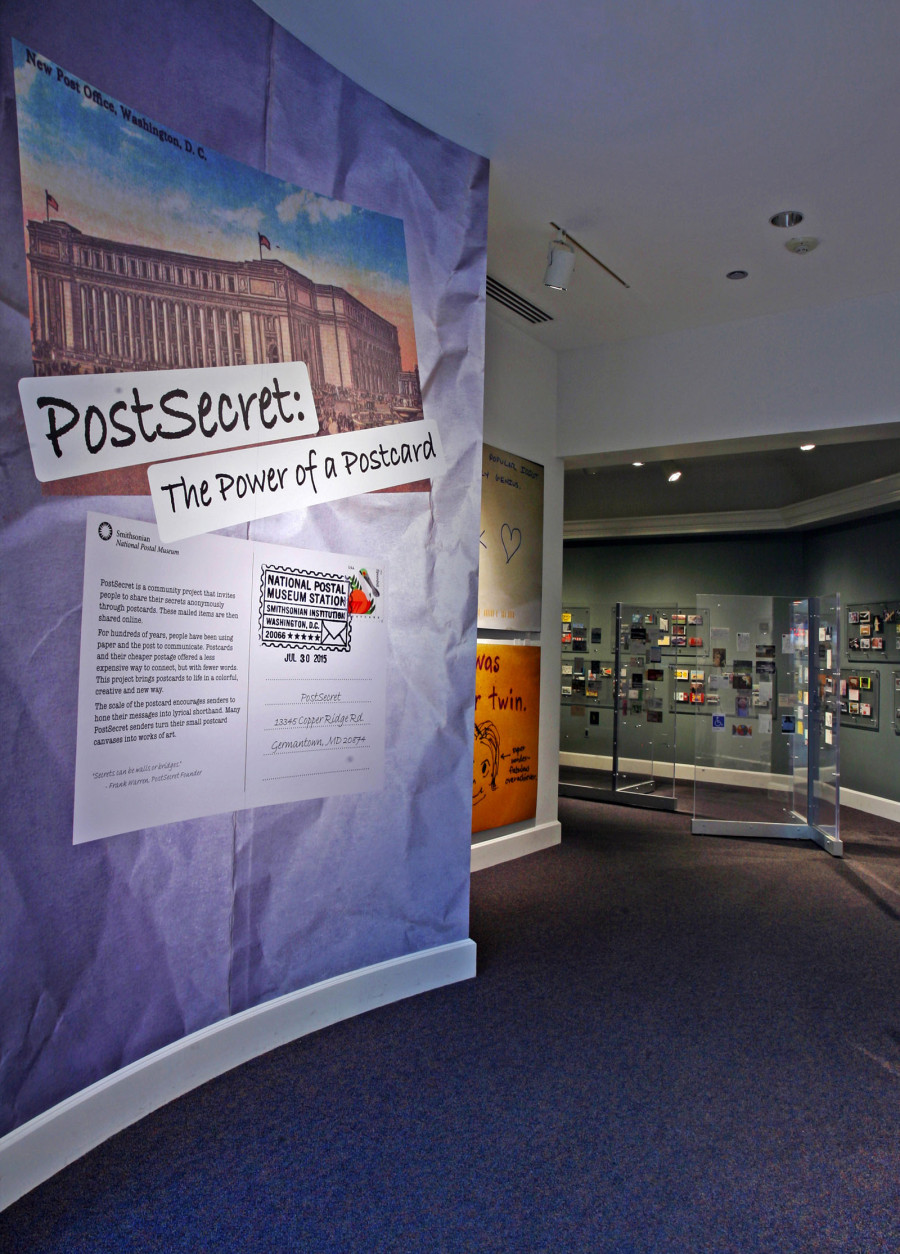 The "PostSecret: The Power of a Postcard" exhibit is displayed at the National Postal Museum through September 2017. (Photo: Courtesy Smithsonian Institution)