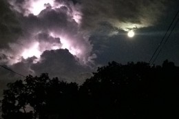 The back end of the storm on the night of July 19, 2016. (Stan Reeser via Twitter)