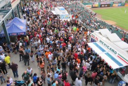 The concourses at Chukchansi Park in Fresno were so swamped that when the Taco Truck Throwdown expanded, trucks had to be moved to other places. (Fresno Grizzlies/Kiel Maddox)