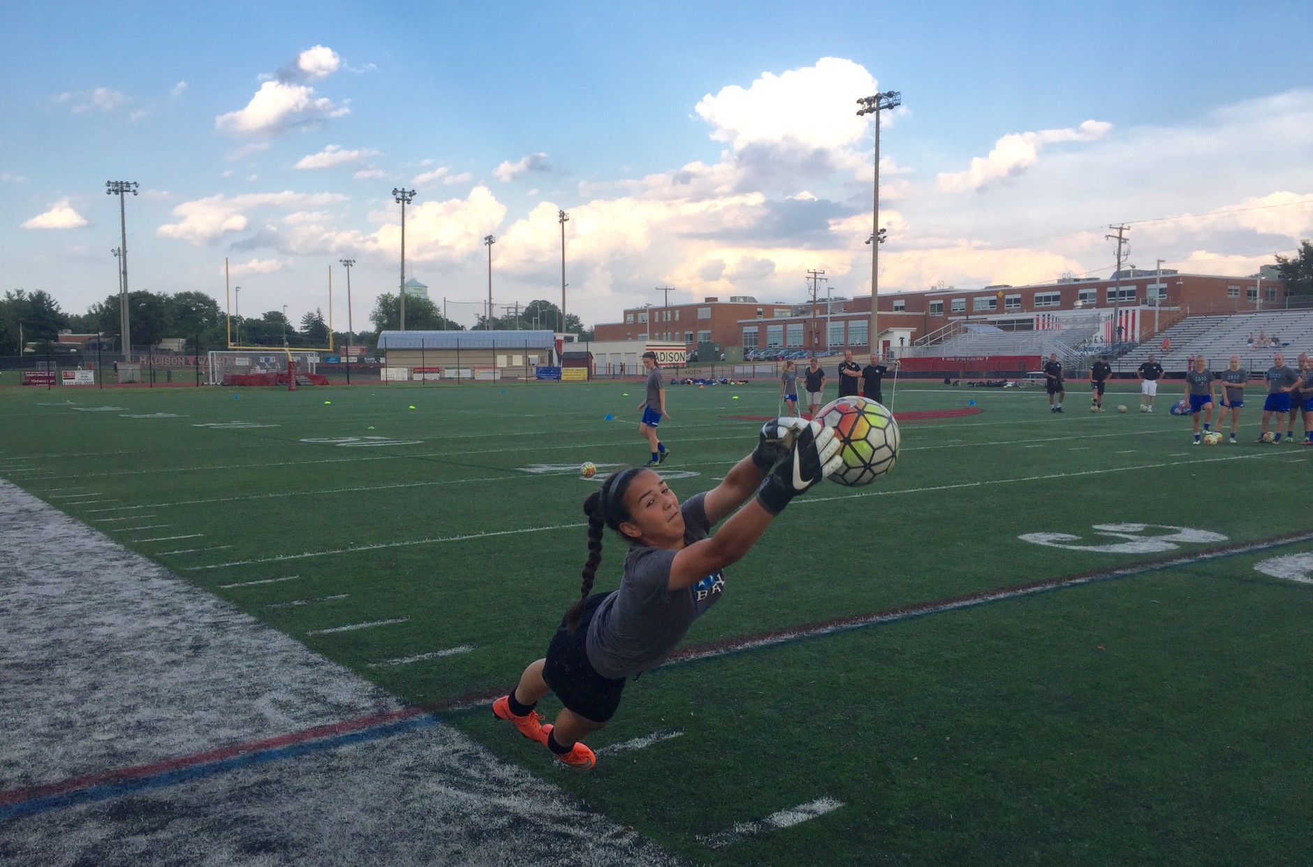 "You have to work hard and be in good shape," said Goalkeeper Riley Melendez of Annandale about how to qualify to be on the team. (WTOP/Kristi King)