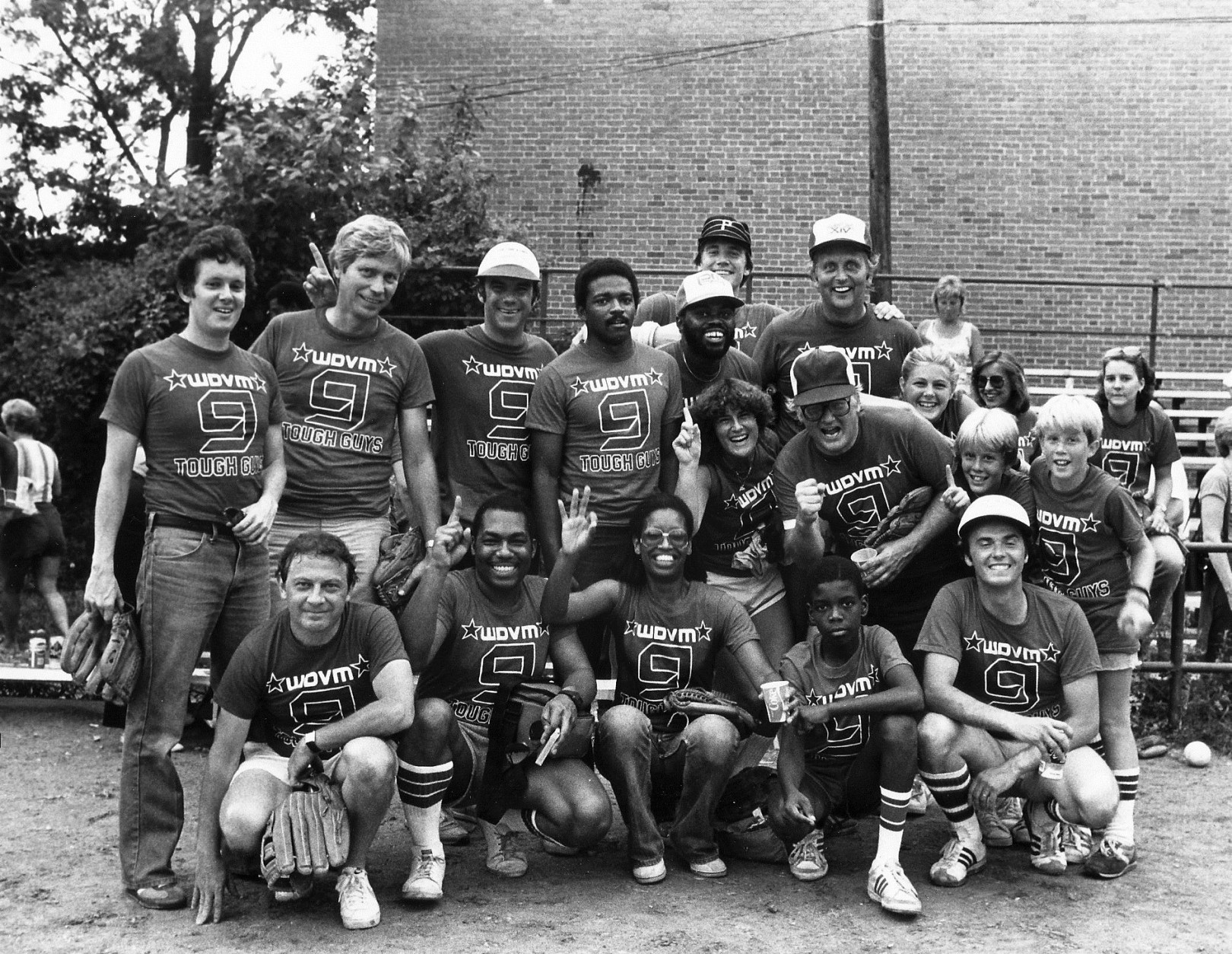 Frank Herzog and the Tough Guys softball team in the early 1980s. (Courtesy Tom Buckley)