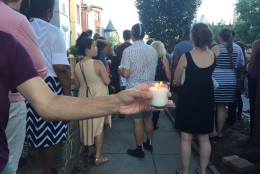 A man at the vigil says "this could have happened to me," and urges police to do more. (WTOP/Michelle Basch)