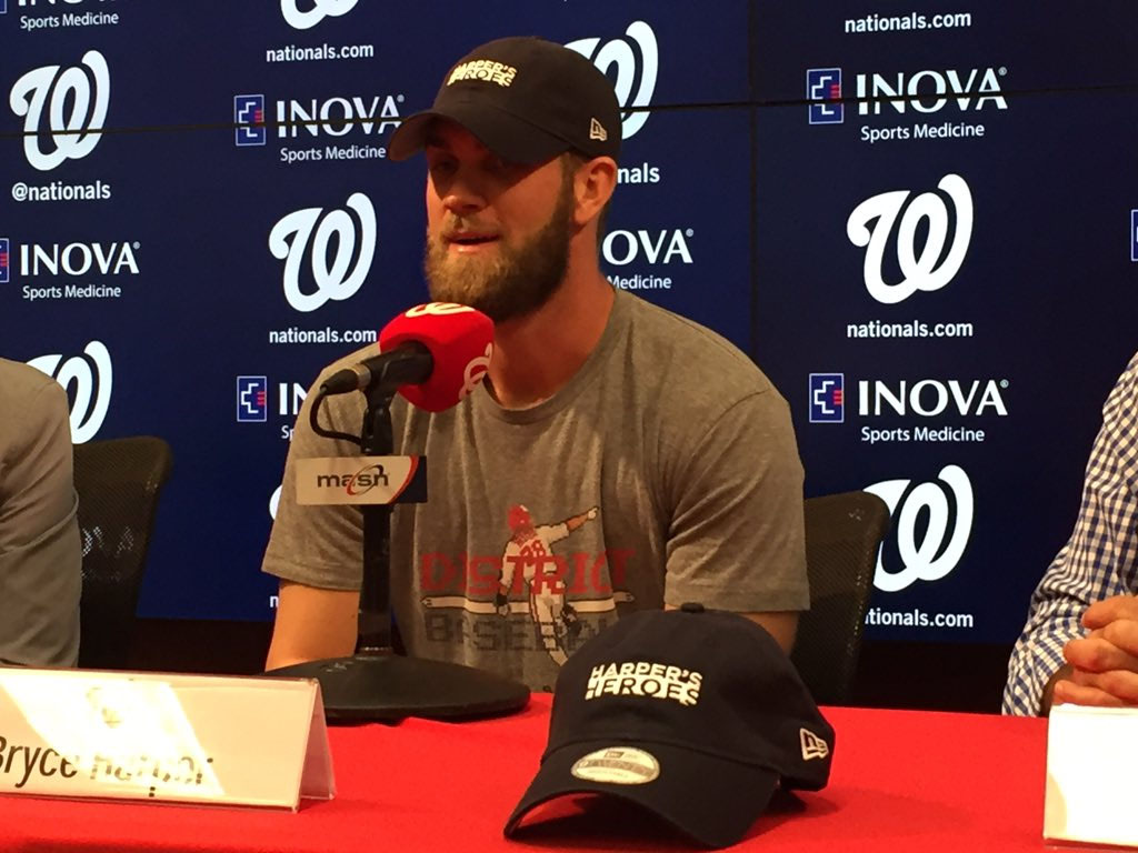There's a ski cap too, which Bryce Harper said he hopes fans can wear during the playoffs. (WTOP/Michelle Basch).