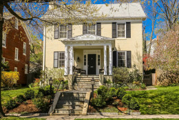 This colonial-style home built in 1925 at 2716 36th Place NW has five bathrooms and six bedrooms.
