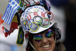 A fan waits for the start of a Group E match of the Women's Olympic Football Tournament between Brazil and China at the Rio Olympic Stadium in Rio de Janeiro, Brazil, Wednesday, Aug. 3, 2016.(AP Photo/Leo Correa)