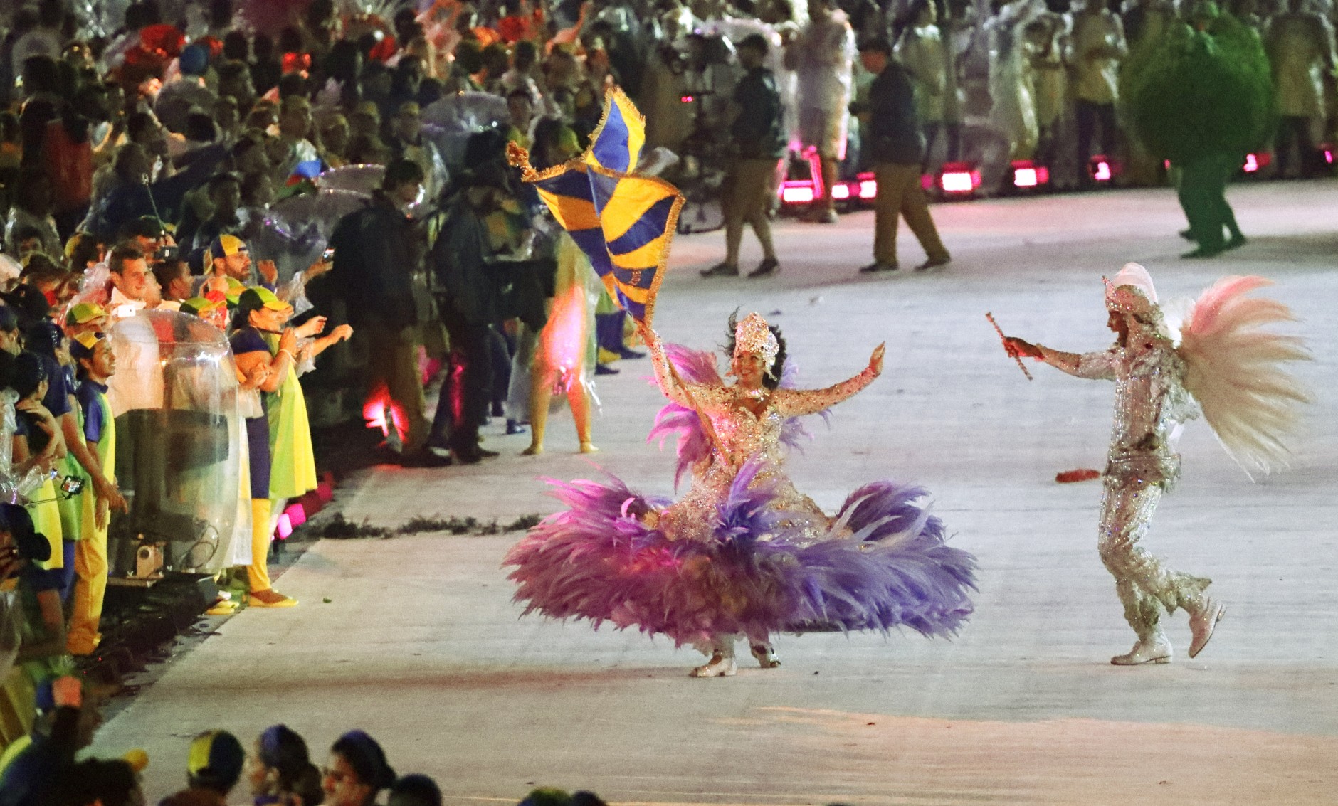 Performers dance during the closing ceremony in the Maracana stadium at the 2016 Summer Olympics in Rio de Janeiro, Brazil, Sunday, Aug. 21, 2016. (AP Photo/Mark Humphrey)