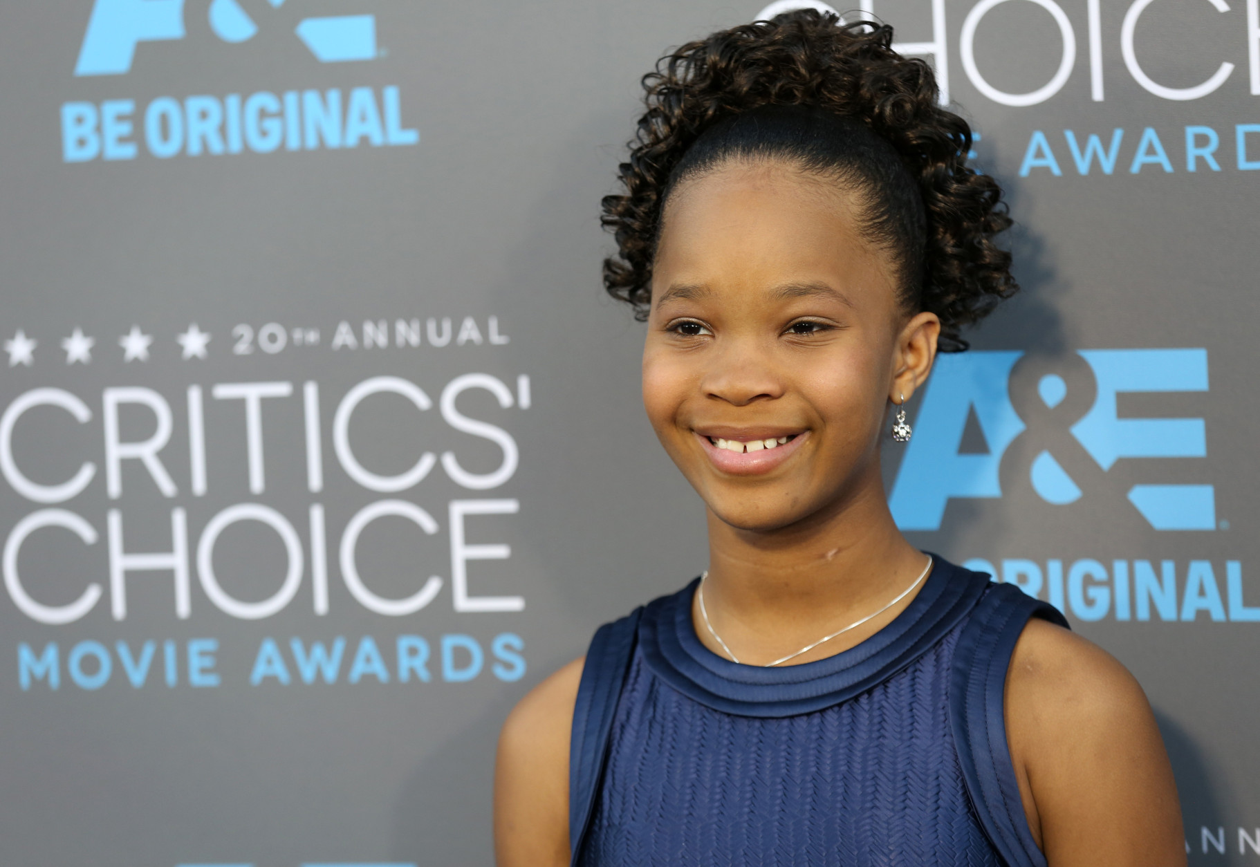 Quvenzhane Wallis arrives at the 20th annual Critics' Choice Movie Awards at the Hollywood Palladium on Thursday, Jan. 15, 2015, in Los Angeles. (Photo by Matt Sayles/Invision/AP)