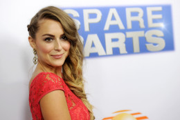 Alexa Penavega, a cast member in "Spare Parts," poses at the premiere of the film at Arclight Cinemas on Thursday, Jan. 8, 2015, in Los Angeles. (Photo by Chris Pizzello/Invision/AP)