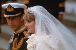 Prince Charles and his bride Diana, Princess of Wales, march down the aisle of St. Paul's Cathedral at the end of their wedding ceremony on July 29, 1981 in London. (AP Photo)