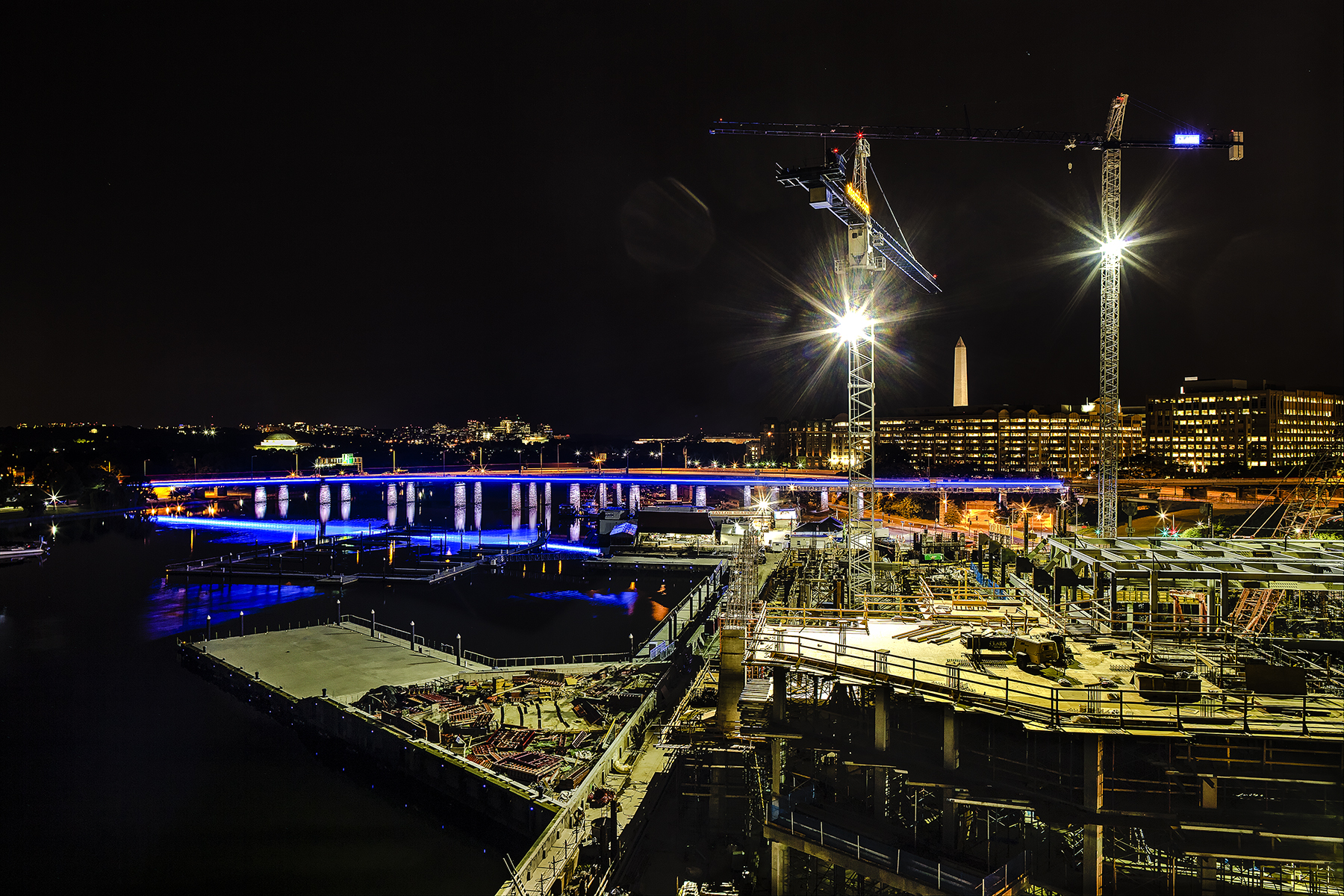 The Case bridge is seen lit up. (Courtesy Hoffman-Madison/Matthew Borkoski)
