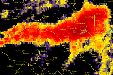 What created the intense rainmaker over Ellicott City?
