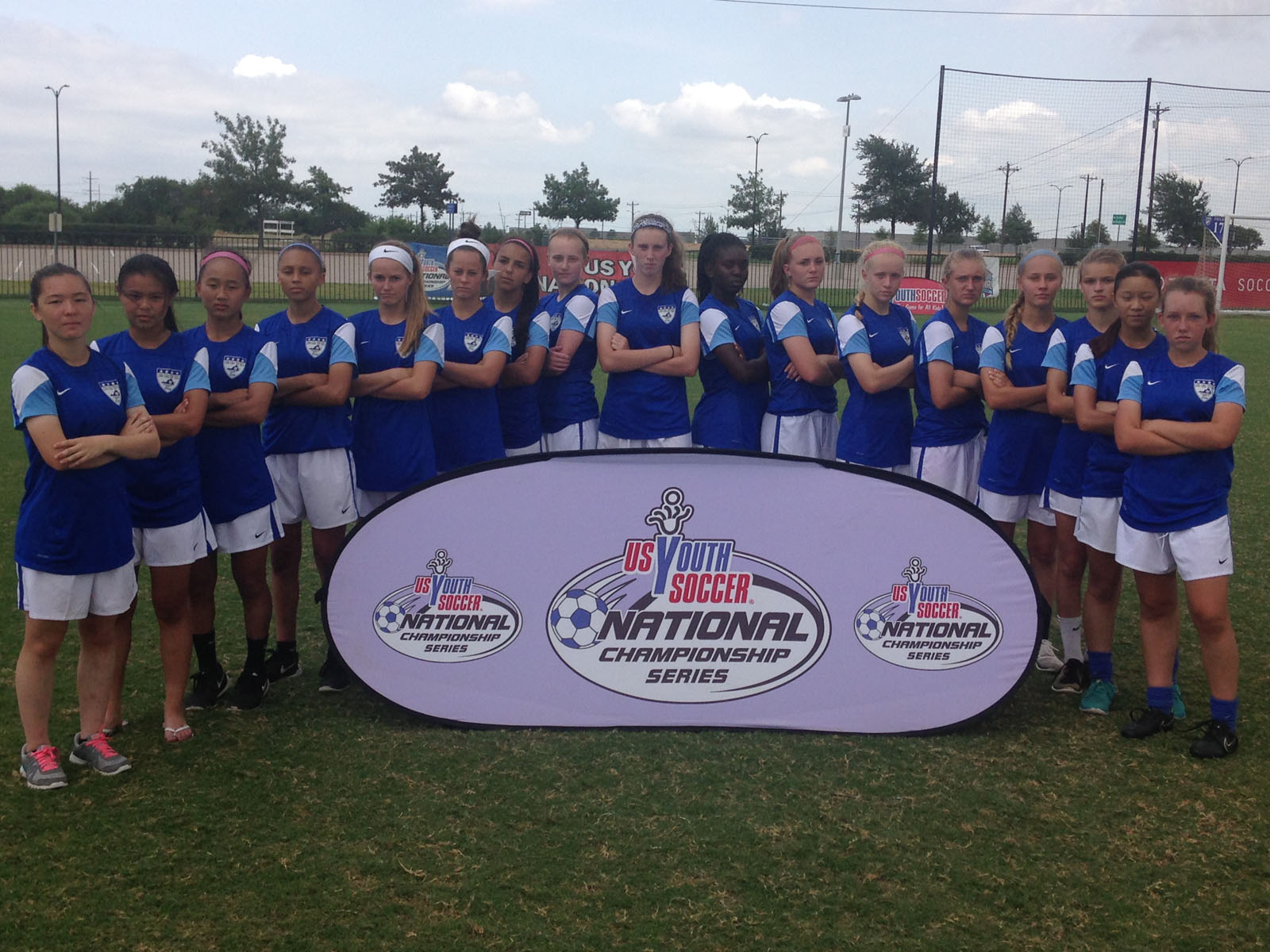 BRYC 01 Elite, ready for battle before the US Youth Soccer National Championship Series U14 semifinal game.