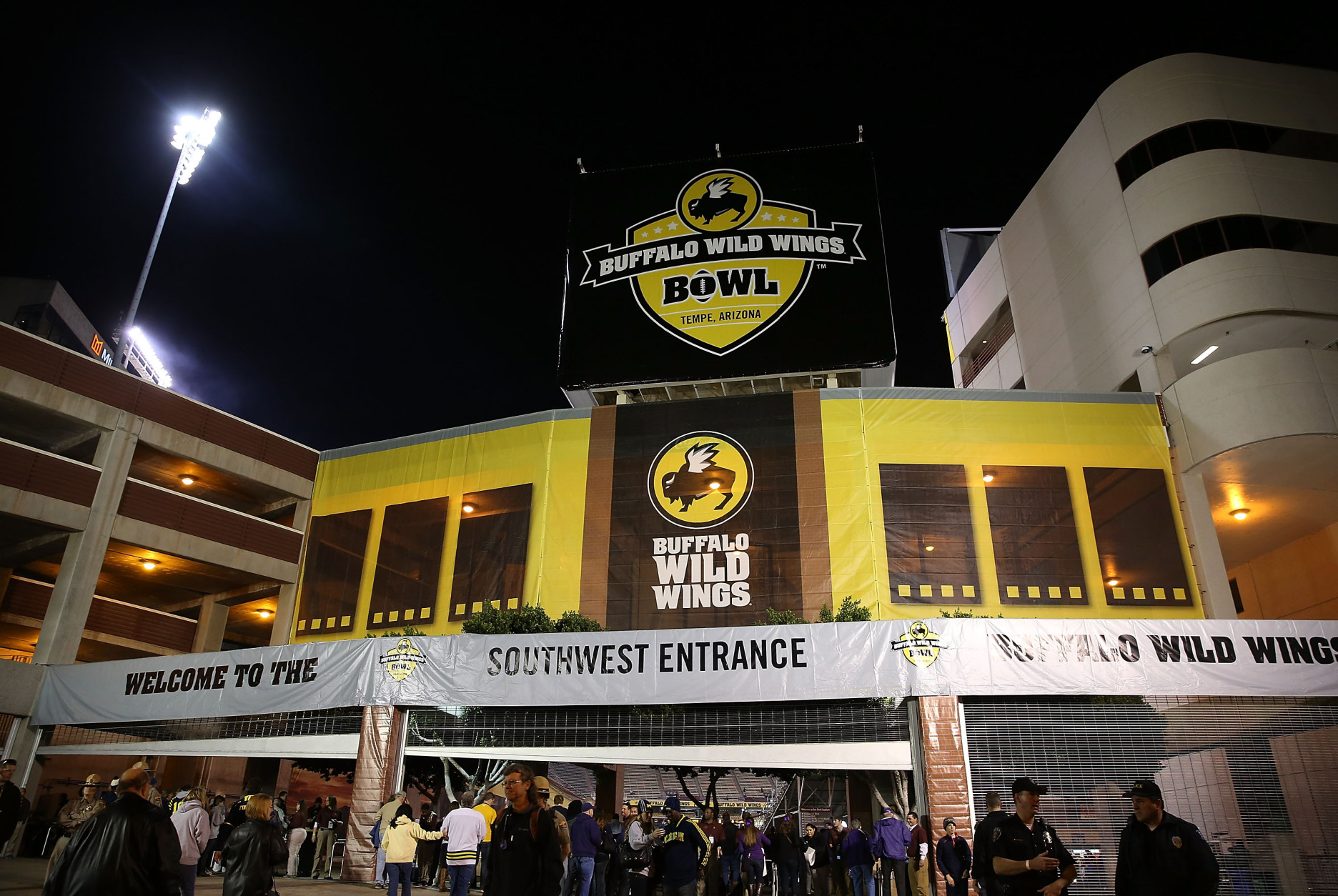 TEMPE, AZ - DECEMBER 28:  General view of Sun Devil Stadium before the Buffalo Wild Wings Bowl between the Michigan Wolverines and the Kansas State Wildcats on December 28, 2013 in Tempe, Arizona.  (Photo by Christian Petersen/Getty Images)