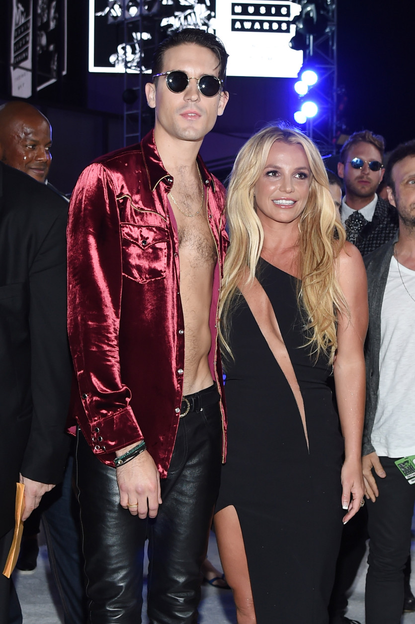 NEW YORK, NY - AUGUST 28:  Britney Spears and G-Eazy attends the 2016 MTV Video Music Awards at Madison Square Garden on August 28, 2016 in New York City.  (Photo by Larry Busacca/Getty Images for MTV)