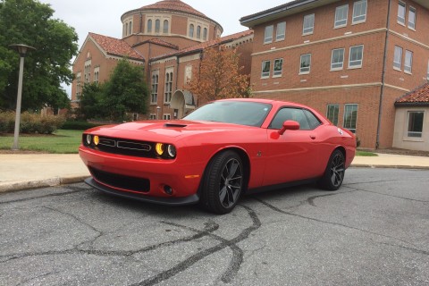 The Dodge Challenger R/T Scat Pack is a muscle car with comfort