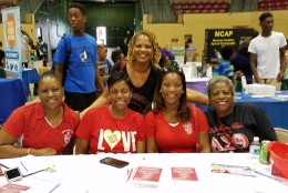Plenty of volunteers were on hand during the Prince George's County Back to School Fair on Saturday, Aug. 6, 2016. (WTOP/Allison Keyes)