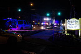A hit-and-run accident killed a pedestrian around Layhill Road and Bel Pre Road in Silver Spring, Maryland, Thursday night. Police say the pedestrian was hit and dragged more than a mile to Homecrest Road. (Wesley Brown)
