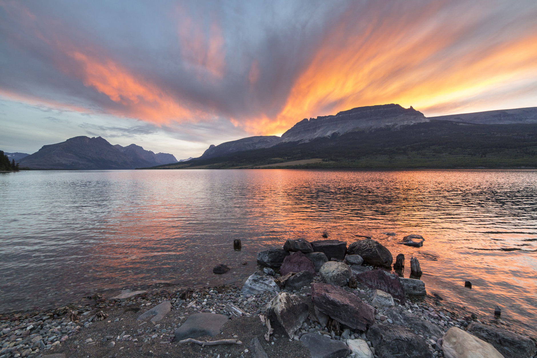 Saint Mary Lake Sunset at Glacier National Park in Montana. (Courtesy flickr/Jacob W. Frank)