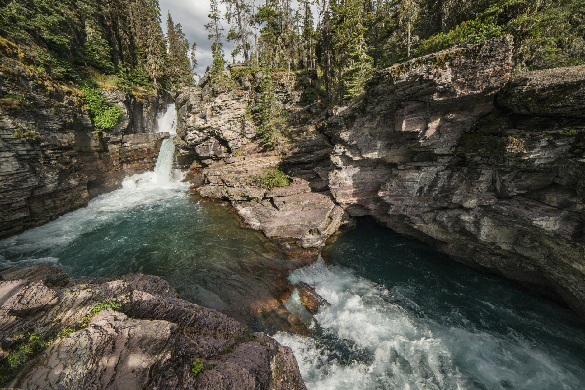 St. Mary Falls in Glacier National Park in Montana. (Courtesy flickr/Tim Rains, National Park Service)