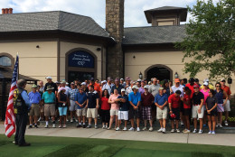 The group of golfers who participated in the WLGO at 1757. (WTOP/Noah Frank)