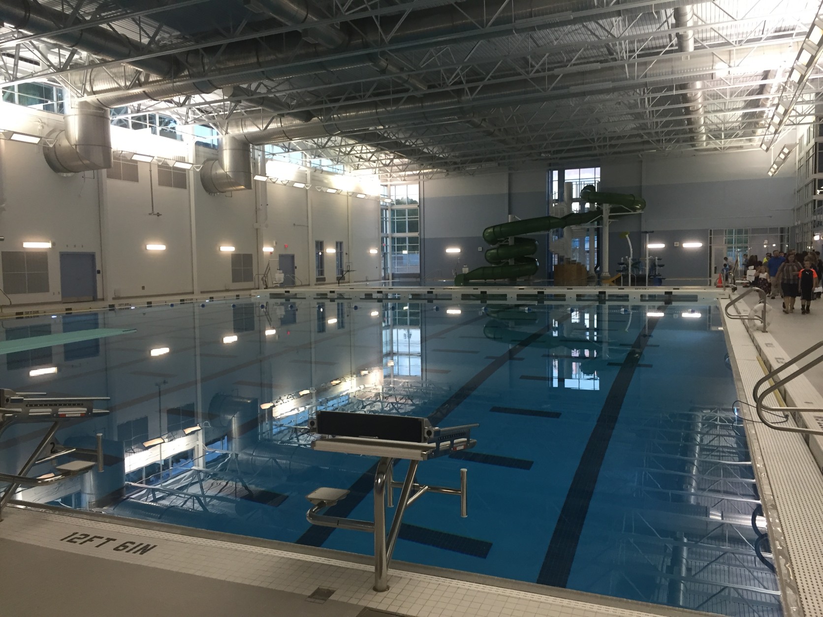 The school which cost $110 million to build can hold 2,200 students and is home to a state of the arts performing art center and a new county-run aquatic center. (Courtesy Colgan High School