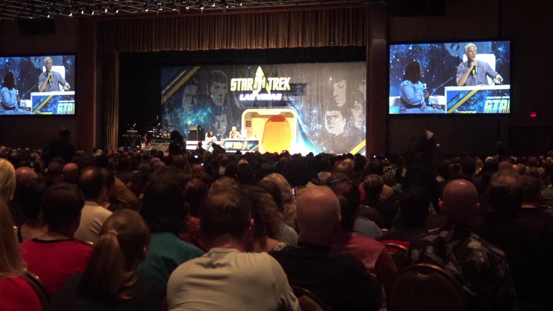 The Whoopi Goldberg stage presentation at the Star Trek 50 convention. (WTOP/Kenny Fried)