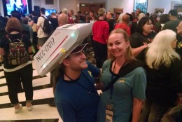 Two Star Trek Convention attendees on Aug. 3, 2016, in Las Vegas. (WTOP/Steve Winter)
