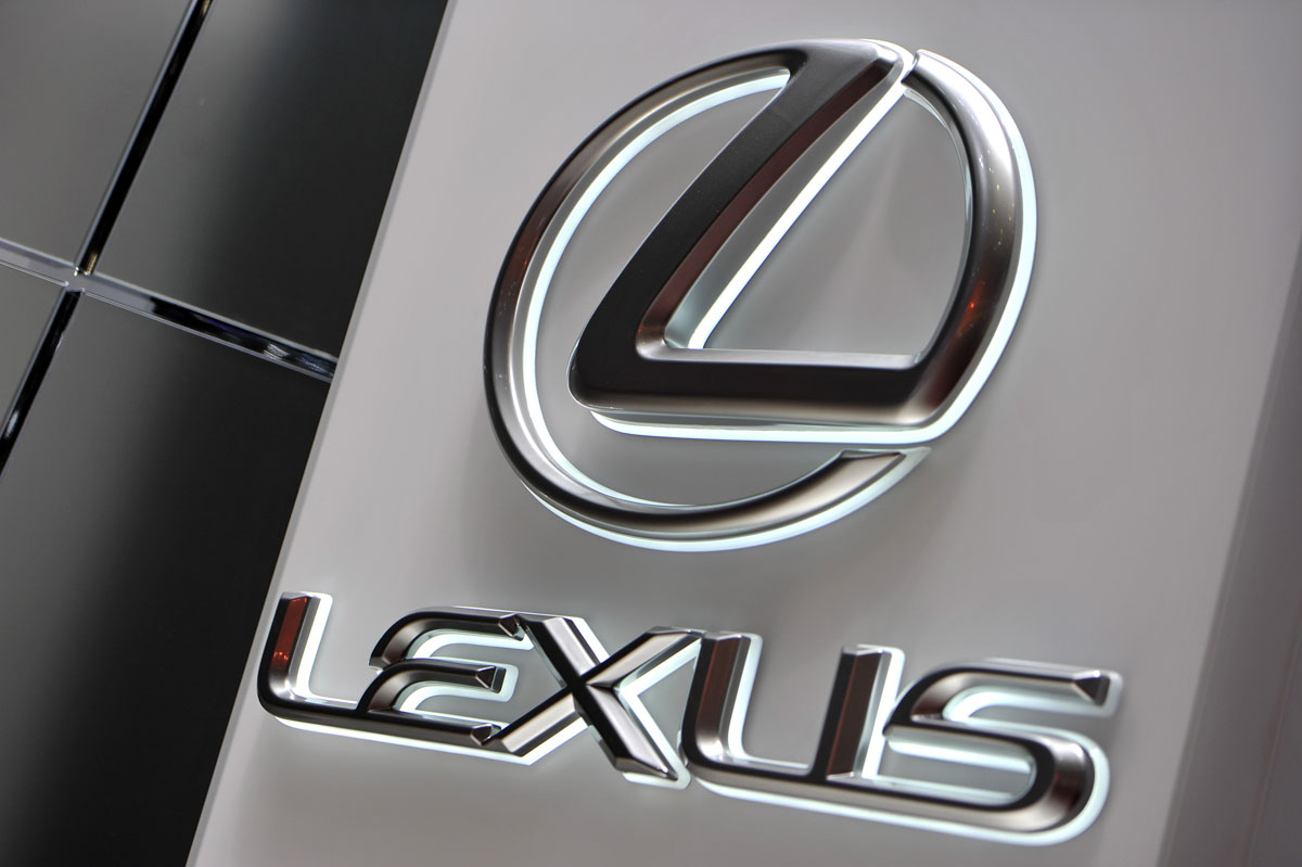GENEVA, SWITZERLAND - MARCH 02:  A Lexus logo is displayed during the Geneva Motor Show 2016 on March 2, 2016 in Geneva, Switzerland.  (Photo by Harold Cunningham/Getty Images)