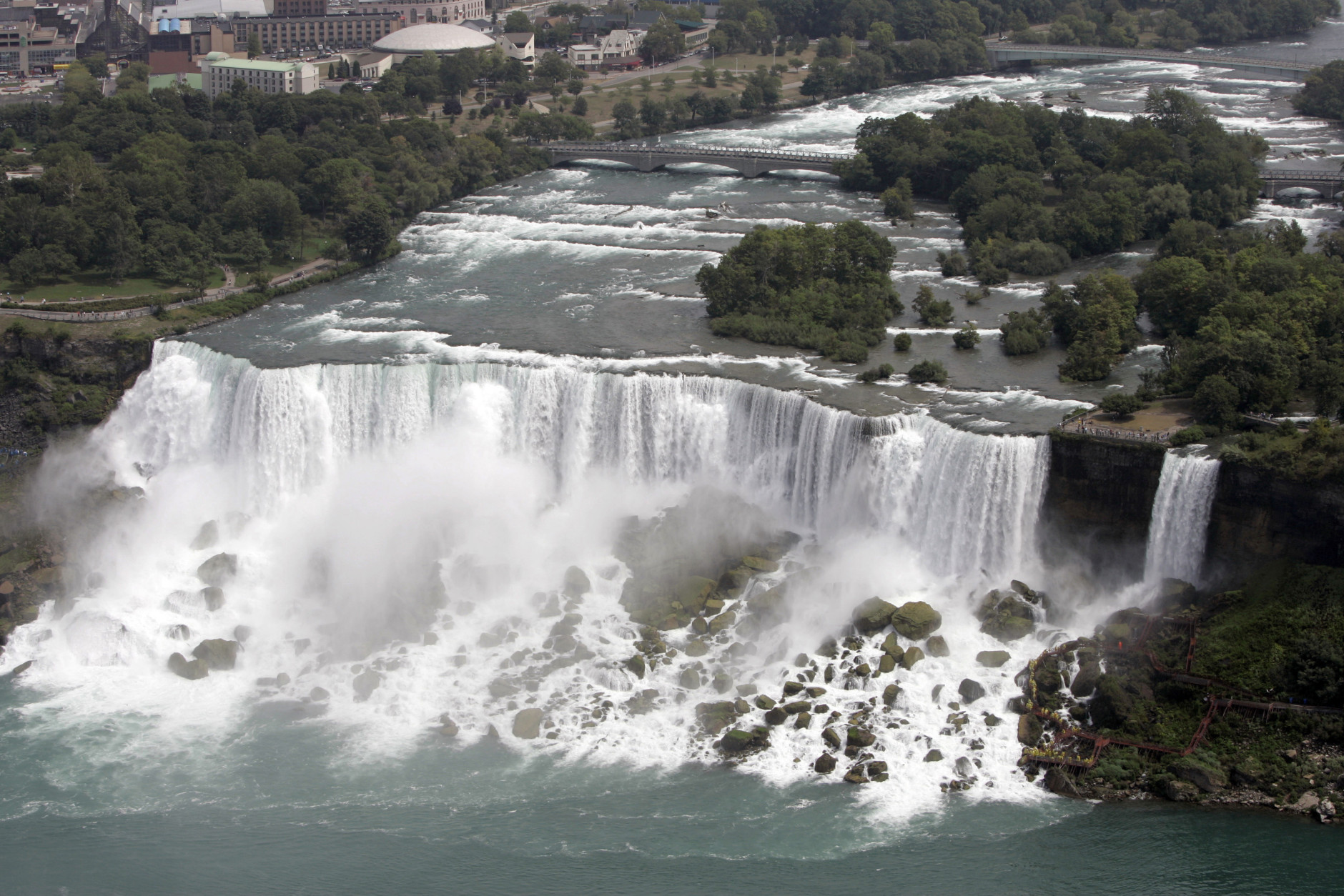 ** FILE ** The  American Falls are seen from the Skylon Tower in Niagara Falls, Ontario, in this Aug. 22, 2007 file photo.  Every region of the country has its own piece of Americana that locals brag about to visitors and increasingly, they're asking Congress to help spread the word through a little-known federal program that designates National Heritage Areas.  (AP Photo/David Duprey, File)