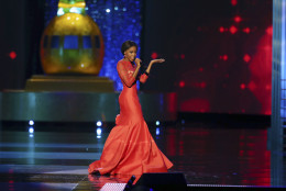 Miss New York Camille Sims, performs during the Miss America 2017 pageant, Sunday, Sept. 11, 2016, in Atlantic City, N.J. (AP Photo/Mel Evans)