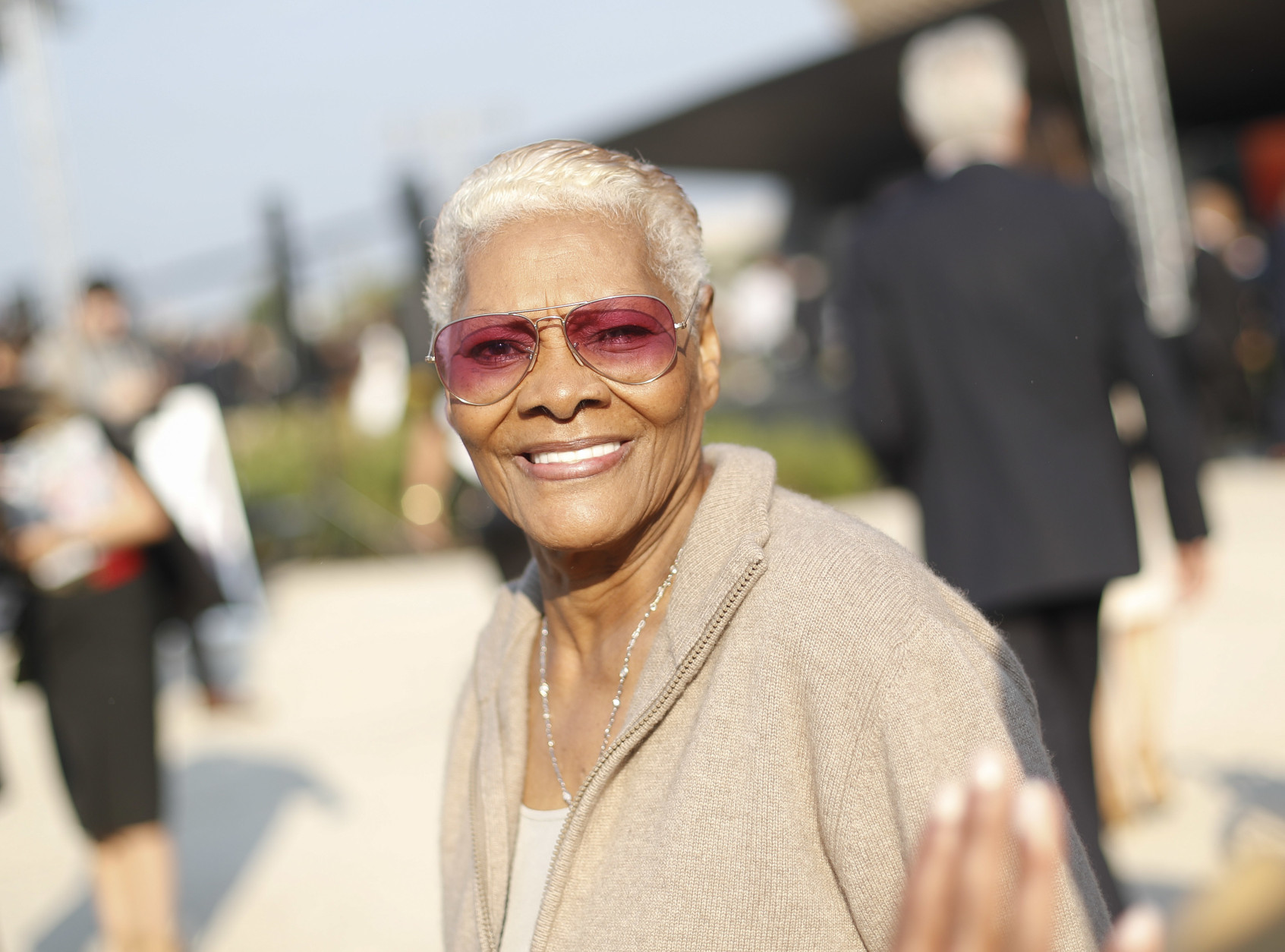 Singer Dionne Warwick arrives for the dedication ceremony of the Smithsonian Museum of African American History and Culture on the National Mall in Washington, Saturday, Sept. 24, 2016. (AP Photo/Pablo Martinez Monsivais)