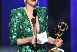 Sarah Paulson accepts the award for outstanding lead actress in a limited series or a movie for The People v. O.J. Simpson: American Crime Story at the 68th Primetime Emmy Awards on Sunday, Sept. 18, 2016, at the Microsoft Theater in Los Angeles. (Photo by Vince Bucci/Invision for the Television Academy/AP Images)