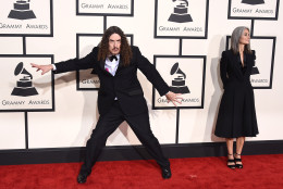 "Weird Al" Yankovic, left and Suzanne Krajewski arrive at the 57th annual Grammy Awards at the Staples Center on Sunday, Feb. 8, 2015, in Los Angeles. (Photo by Jordan Strauss/Invision/AP)