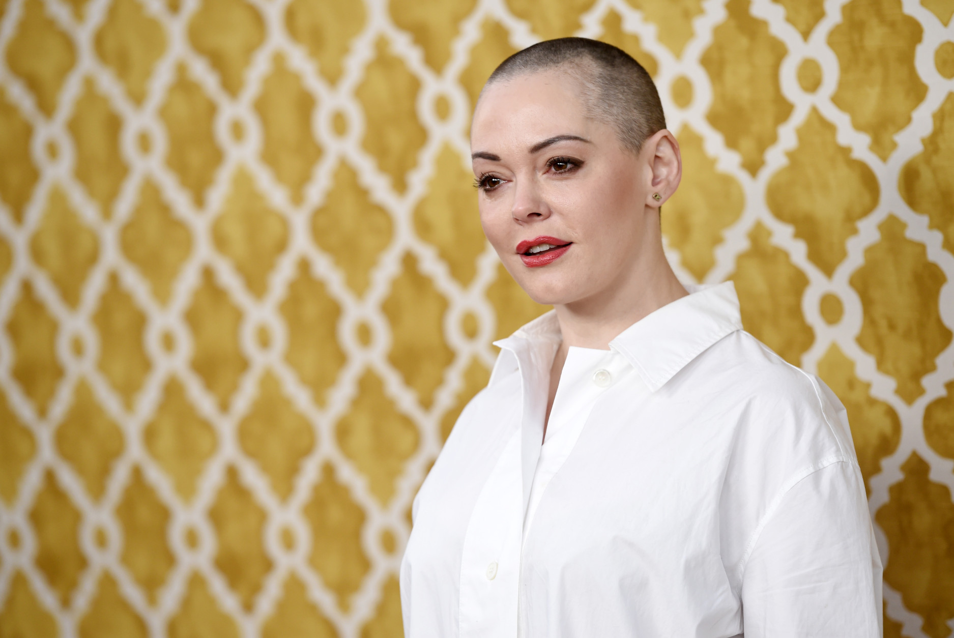 Actress Rose McGowan poses at the premiere of the HBO film at Paramount Studios on Thursday, March 31, 2016, in Los Angeles. (Photo by Chris Pizzello/Invision/AP)