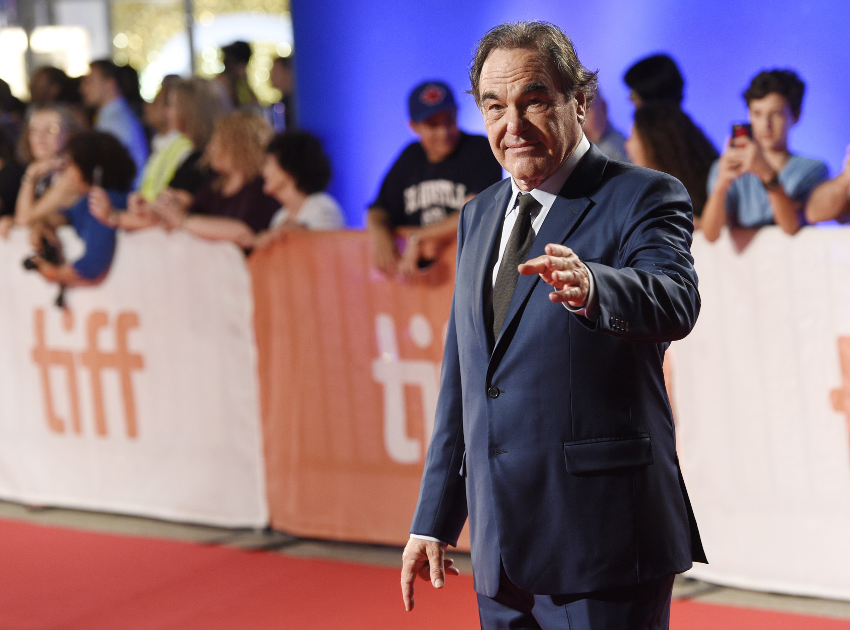Oliver Stone, the director of "Snowden," poses at the premiere of the film on day 2 of the Toronto International Film Festival at Roy Thomson Hall on Friday, Sept. 9, 2016, in Toronto. (Photo by Chris Pizzello/Invision/AP)