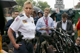Washington Police Chief Cathy Lanier speaks during a news conference in Washington, Thursday, July 2, 2015, about the Navy Yard in Washington. Investigators found no evidence of a shooting after the Washington Navy Yard went on lockdown Thursday because someone reported shots fired in the same building where a gunman killed 12 workers in a rampage two years ago. (AP Photo/Jacquelyn Martin)